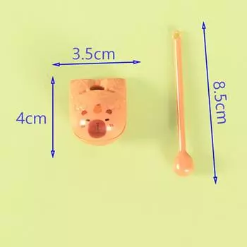 2Pcs/Pack Cartoon Capibala Wooden Fish Release Decompression Toy Cute Capybara Desktop Ornament Toy Gift For Students