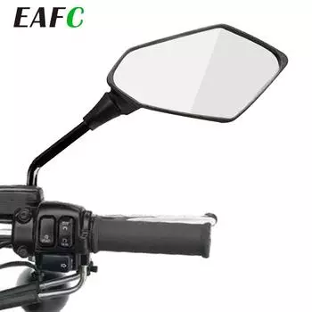 2Pcs/Pair Motorcycle Rearview Mirror Scooter E-Bike Rearview Mirrors Electrombile Back Side Convex Mirror 8mm 10mm Carbon 8mm