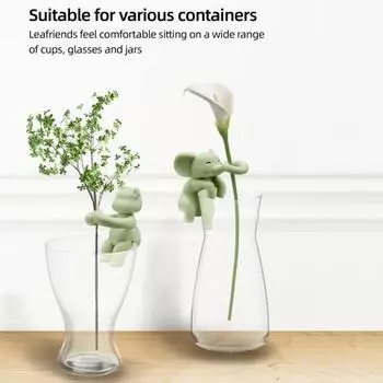 2Pcs Plant Cutting Holder Bear/Elephant Plant Propagation Friends Indoor Garden Plant Stem Support Tool for Buds Stems Sprouts A