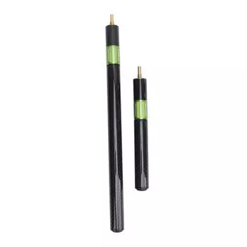 2Pcs Pool Cue Extension Carbon Fiber 17in 9in Extendable Billiard Extension for Practices Entertainm