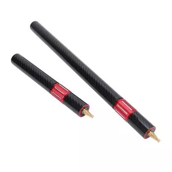 2PCS Pool Cue Extension Retractable Snooker Cue Extender Carbon Fiber Aluminum Alloy Billiard Accessory