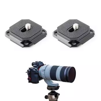 2Pcs Quick Release Camera Plate 38mm Arca Swiss Compatible Mount Adapter for Tripod Head and PD Shoulder Strap