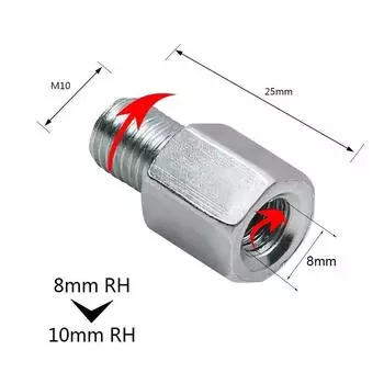 2Pcs Rear View Mirror Screws Adapter Motorcycle Back Mirror 8mm-10mm Adapters Clockwise Threaded Repair Kits CHINA