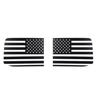 2PCS Rear Window Decor Stickers American Flag Graphics Decal for F150 2015-2022