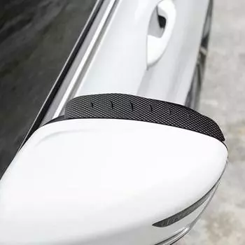 2 шт., углеродные чехлы от дождя, универсальное автомобильное волокно, зеркало заднего вида от дождя, брови для