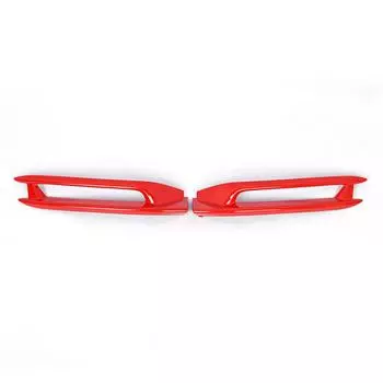 2Pcs Red ABS Front Bumper Fog Lamp Light Cover Trim For Honda Accord 2018-2020