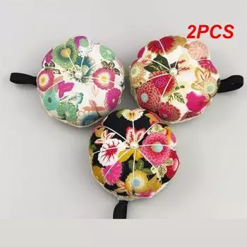 2PCS Retro Pin Cushion Exquisite Convenient Storage Portable Sewing Tool Sewing Kit Healthy Wrist Printing Pin Bag