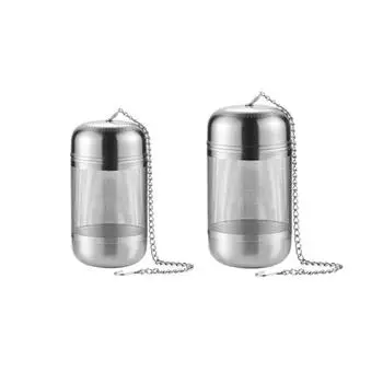 2Pcs Rust-proof Tea Ball Infuser Stainless Steel Stew Seasoning Strainer Tea Strainers Office 2pcs