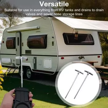 2 шт. удлинительные трубки для сливного клапана автофургона, устойчивые к коррозии, регулируемая длина, удобная для захвата, сменная ручка сливного клапана автофургона 2pcs