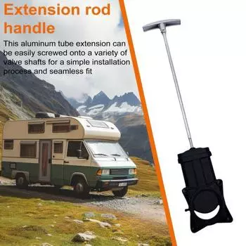 2 шт. удлинительные трубки для сливного клапана автофургона, устойчивые к коррозии, регулируемая длина, удобная для захвата, сменная ручка сливного клапана автофургона