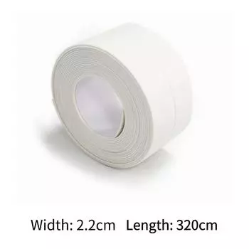 2PCS Sealed Self-adhesive Waterproof PVC Sticker self-adhesive Tape Bathroom Shower Sealing TapeForKitchen Shower Sink Tools