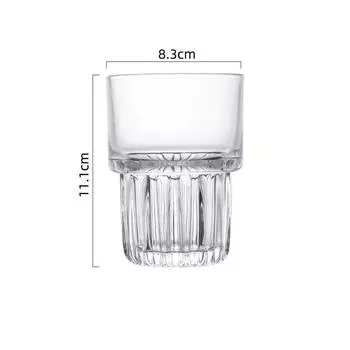2pcs Set 316ml Coffee Cups Classic Transparent Ice Latte Cup Creative Afternoon Tea Juice Mocha Cafe American Latte Beverage Mug 2pcs