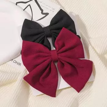 2pcs/set 4.5 Cheer Bows Hair Clip for Kids Lovely Grosgrain Ribbon Hairgripes Girls Delicate Bowknot Hair Pins Headwear Set