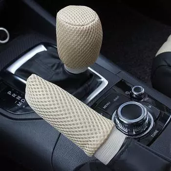 2pcs/set Car Handbrake Grips Hand Brake Cover Sleeve Universal Anti-slip Auto Decoration Hand Brake Gear Shift Knob Cover красный