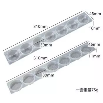 2pcs Set DIY Creative Epoxy Resin Semi-circular Spherical Mirror Mold Crystal Epoxy Mold Creative Design Badge Handmake Molds белый