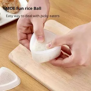 2PCS/Set DIY Sushi Mold Onigiri Rice Ball Food Press Transparent Triangular Sushi Maker Mold Sushi Kit Kitchen Bento Accessorie