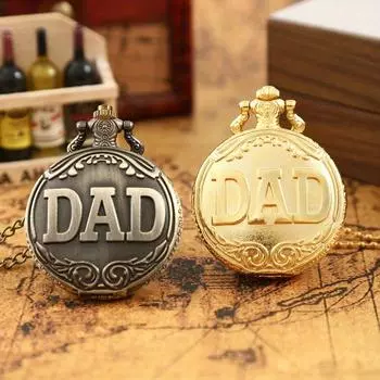 2pcs/set, Fashion Classic Men s Pocket Watches, Vintage Mens DAD Quartz Pocket Watch Men Necklace Watch, Ideal Choice for Gifts To Father.