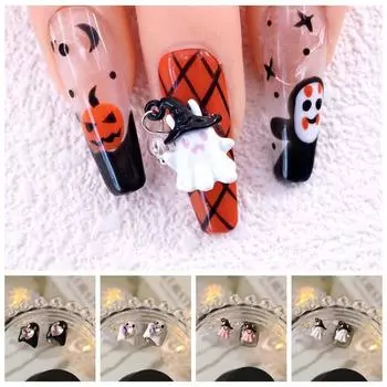 2Pcs/set Manicure Material Halloween Ghost Nail Accessories Manicurist 2pcs-B2