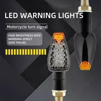 2pcs/set Motorcycle LED Turn Signals Fishscale Flashing Motorbike LED Bendable Daytime Running Lights Universal Car Accessories