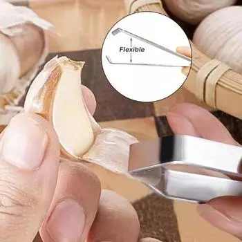 2 шт./компл., овощечистка для чеснока из нержавеющей стали, эргономичная ручка, прочные лезвия, средство для очистки кожицы чеснока, без запаха