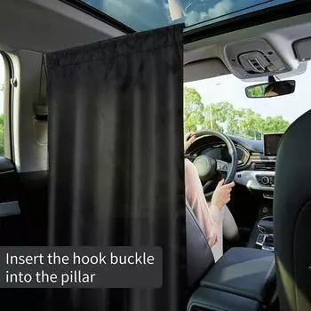 2pcs/set Sun Shade Privacy Curtain Taxi Car Isolation Curtain Car Commercial Curtain Partition Protection Interior Accessor V4X3