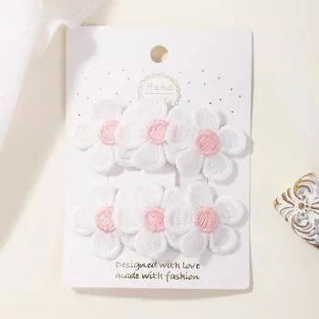 2Pcs/set Sweet Embroidery Flower Hair Clips for Kids Girls Snap Hairpins BB Clip Barrettes Headwear Hair Accessories