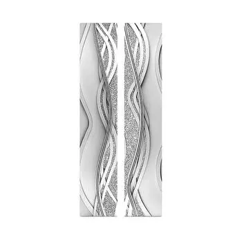 2pcs/set Unique Designs For Doors With Self-Adhesive Geometry Door Wallpaper Geometry Door Sticker l: 90*200cm