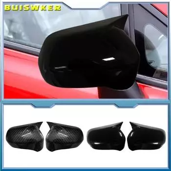 2Pcs Side Rearview Mirror Cap Wing Mirror Cover Fit For Honda Civic 8th Sedan 2005-2010 Carbon Fiber Style Car Accessories
