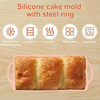 2Pcs Silicone Loaf Pan Bread Toast Mold Non Stick Easy Release Loaf Baking Mold Heat Resistant Rectangular Bread Baking Mold