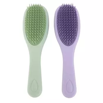 2pcs Silicone Shampoo Brush Silicone Scalp Massage Comb Detangling Double Sided Silicone Hair Scrubb