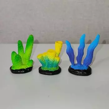 2Pcs Simulation Mini Coral Fish Tank Colorful Artificial Aquarium Decor Micro Miniature Landscape Simulation Coral Ornament