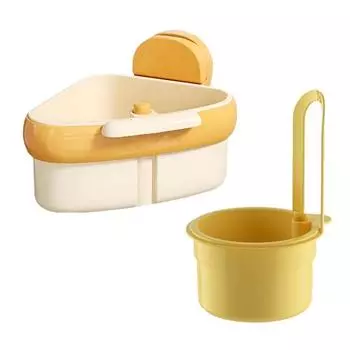 2Pcs Sink Drain Strainer Basket with Drain Hole Hanging Sink Corner Colander Triangle Sink Food Catcher Basket Kitchen Tool жёлтый