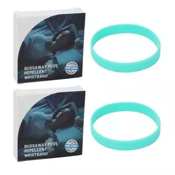 2pcs Sleep Repellent Bracelet Lemongrass Oil Aromatherapy Relaxation Silicone Repellent Wristband