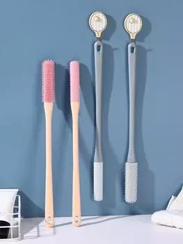 2pcs Soft Gel Foot Scrub Brush for Cleaning Toe Seam and Removing Calluses