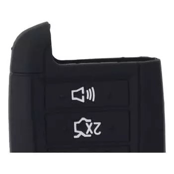 2pcs Soft Silicone Key Fob Cover for 5-Button Smart Key Car Shell Protector Cover 2Color Car Key Shell Case for Explorer Key чёрный