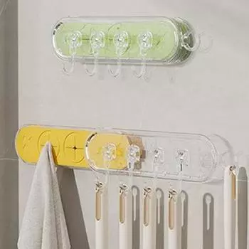 2Pcs Space Saving Kitchen Stretchable Hooks Wall mounted Door Back Gap Rack Bathroom