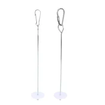 2PCS Stainless Steel Pet Bird Parrot Hanging Feeder Food Vegetable Fruit Holder Skewer Toy