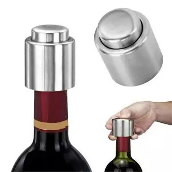 2PCS Stainless Steel Wine Bottle Stopper Vacuum Red Wine Cap Sealer Fresh Keeper Bar Tools Bottle Cover Kitchen Accessories