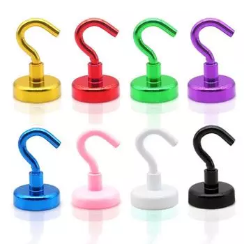 2pcs Strong Neodymium Magnetic Hooks Strong Load-bearing Diameter Magnets Quick Hook For Home Kitchen Workplace etc 20mm