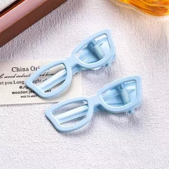 2pcs Sunglasses-shaped bangs clip; sweet and cool girl style hair clip; fun hair clip for students; cute hairpin duck mouth