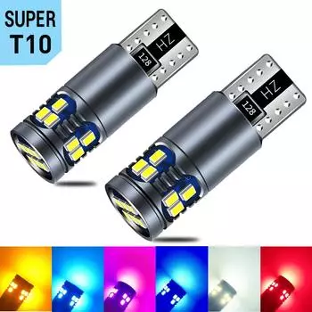 2PCS T10 W5w Led Canbus Super Bright 194 168 Боковой фонарь Парковая лампа Лампа для номерного знака 12 В Белый свет белый