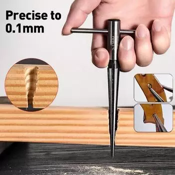 Набор из 2 конических разверток с Т-образной ручкой, 6-канавочная фасочная развертка, сверлильные инструменты, режущие инструменты для деревообработки 3-13/5-16 мм