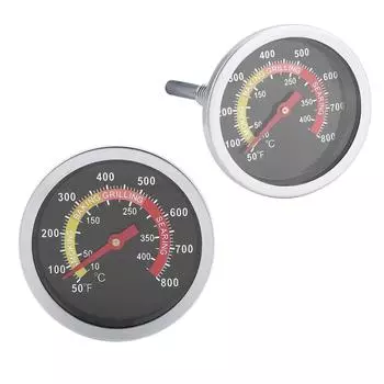 2Pcs Temperature Thermometer Gauge For Barbecue BBQ Smoker Grill Pit Thermostat
