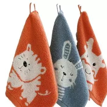 2Pcs Thickened Children Face Towel 24x48cm Shower Towel Swimming Bathrobe Cotton Hand Towel Salon Style 1