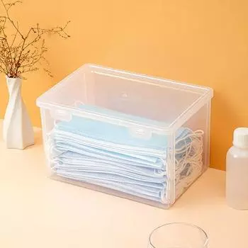 2 шт. прозрачный большой емкости ящик для хранения масок бытовая маска носовая маска ящик для хранения лекарств