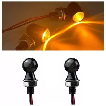 2Pcs Turn Signal Light Blinker Smoke Fit For Motorcycle Dirt Bike Street Bike