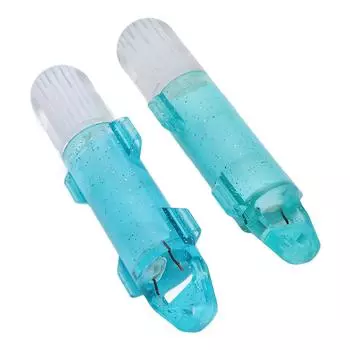 2PCS Underwater Fishing Light Fiber Optic LED Deep Drop Fishing Light Flashing Attractants Fish