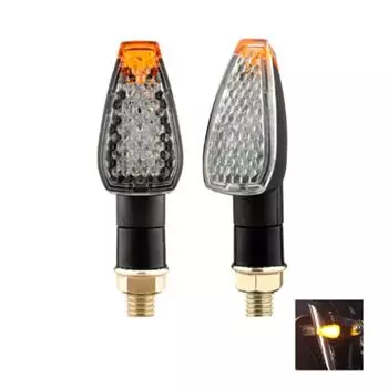 2 шт. универсальные 12 В мигающие поворотники светодиодные фонари для мотоцикла задний поворотник индикатор задний фонарь для Cafe Racer Honda BMW Yamaha чёрный