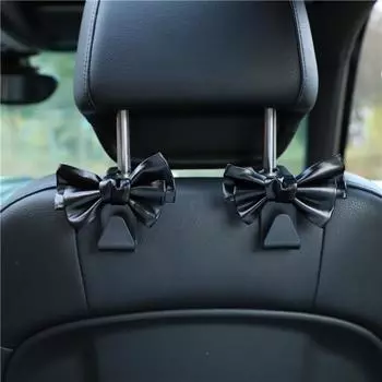 2pcs Universal Car Seat Back Hook Bowknot Seat Back Hanger Auto Fastener Clips Car Interior Decor