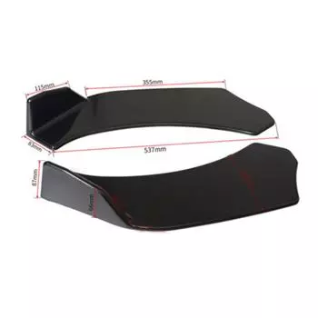 2pcs Universal Front Bumper Splitter Lip Body Protector Diffuser Kit for Car